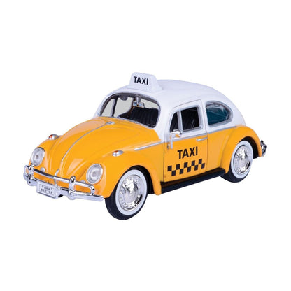 Volkswagen Beetle Taxi Yellow/White 1966 - 1/24 Scale - MotorMax - MOT79577