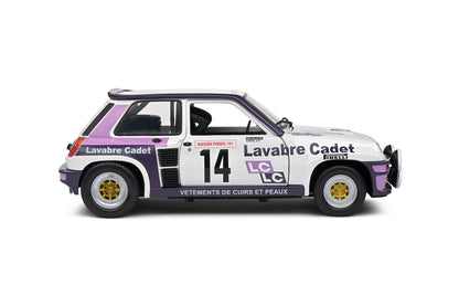 Renault 5 Turbo Rallye Lyon Charbonnière 1983 #14 Auriol/Nouaille White 1/18 Solido S1801313
