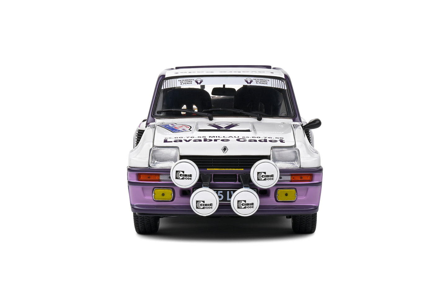Renault 5 Turbo Rallye Lyon Charbonnière 1983 #14 Auriol/Nouaille White 1/18 Solido S1801313