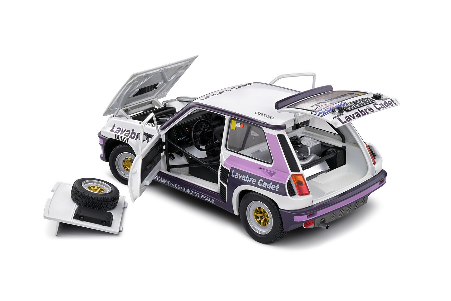 Renault 5 Turbo Rallye Lyon Charbonnière 1983 #14 Auriol/Nouaille White 1/18 Solido S1801313