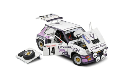 Renault 5 Turbo Rallye Lyon Charbonnière 1983 #14 Auriol/Nouaille White 1/18 Solido S1801313
