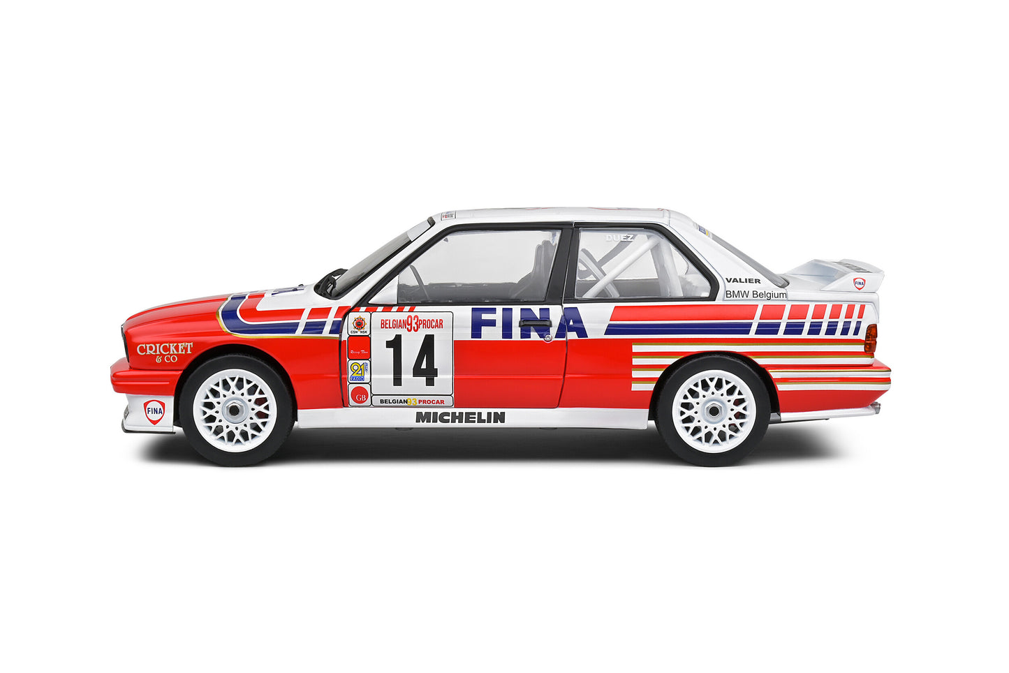 BMW E30 M3 Belgium Procar 1993 #14 Duez 1/18 Solido S1801523