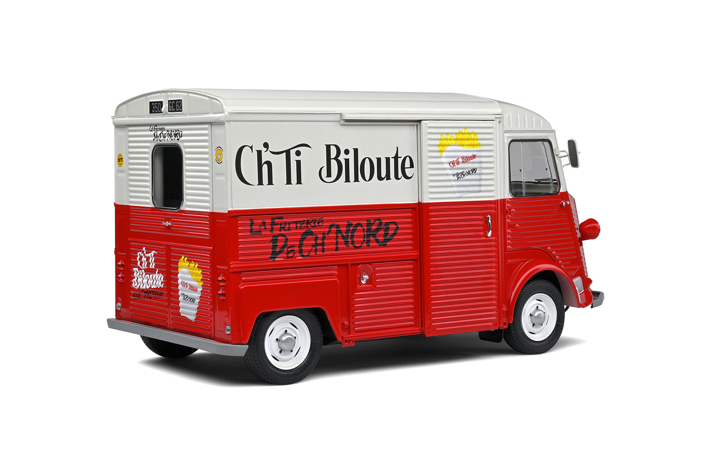 Citroën Type HY Friterie Ch'ti Biloute – White & Red – 1969 1/18 Solido S1804817