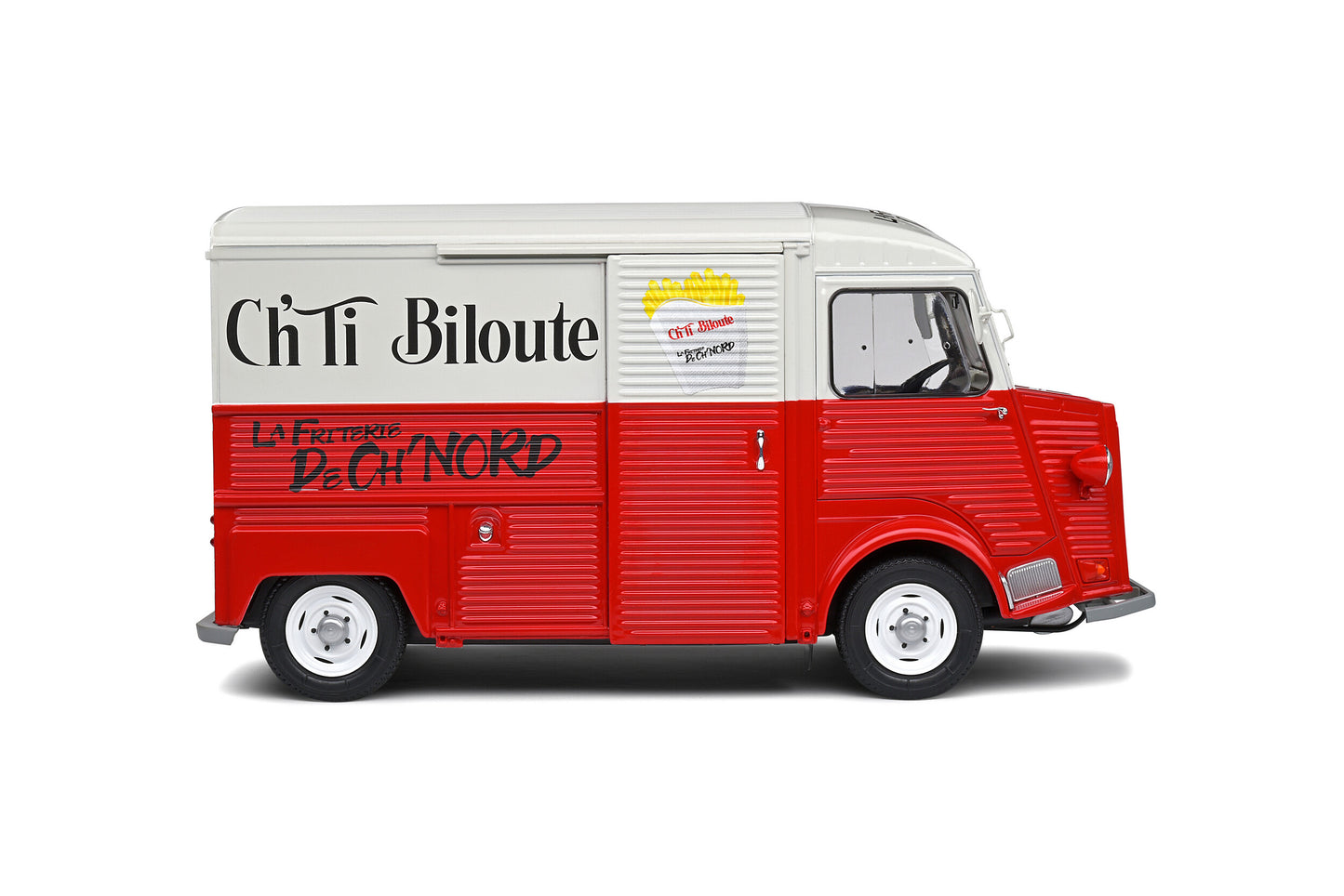 Citroën Type HY Friterie Ch'ti Biloute – White & Red – 1969 1/18 Solido S1804817