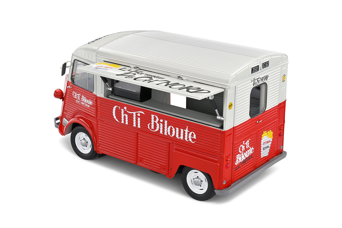 Citroën Type HY Friterie Ch'ti Biloute – White & Red – 1969 1/18 Solido S1804817