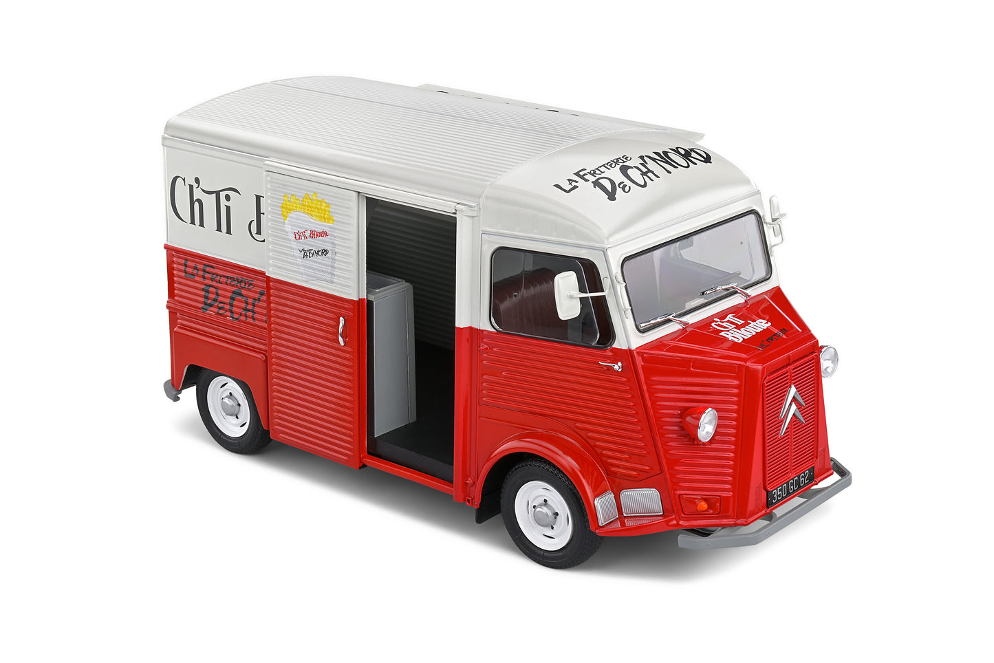 Citroën Type HY Friterie Ch'ti Biloute – White & Red – 1969 1/18 Solido S1804817