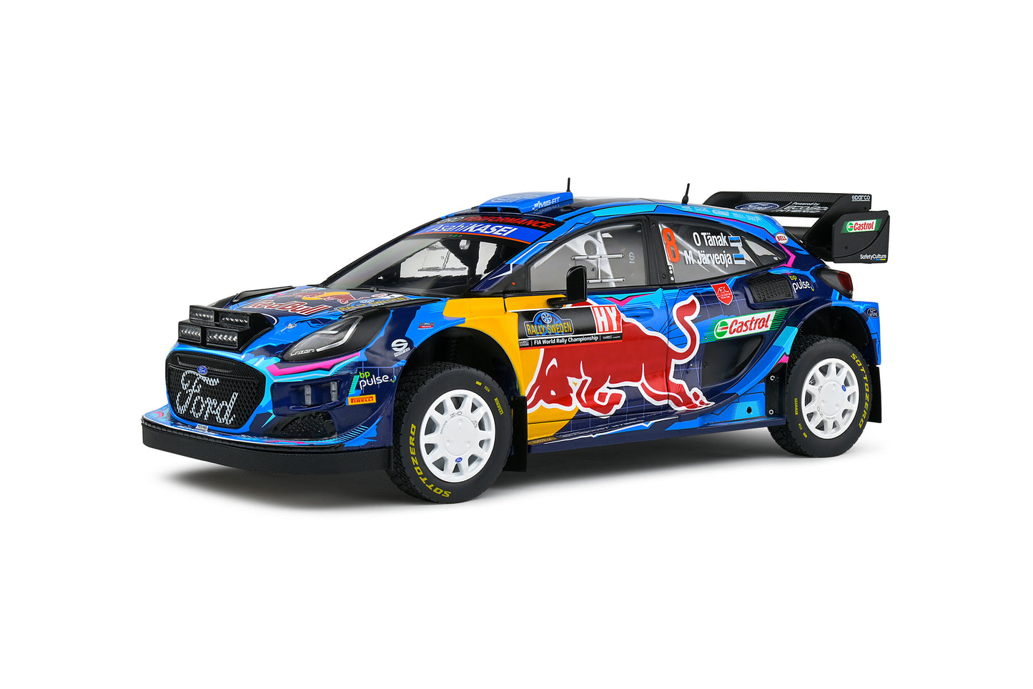 Ford Puma Rally1 Hybrid – Rally Suede – 2023 – #8 Tanak 1/18 Solido S1809503