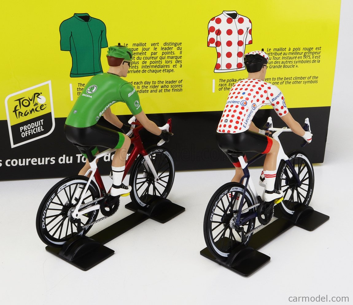 Set of 4 Tour de France Cyclists Bike jerseys 1/18 Solido S1809906