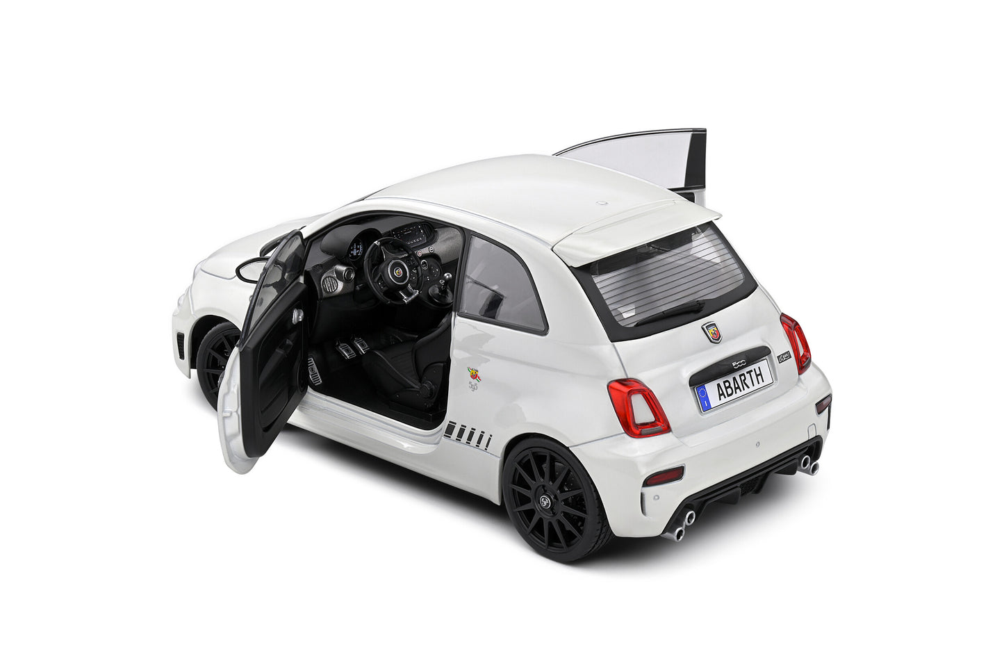 Fiat F595 Abarth – Ghiaccio White – 2022 1/18 Solido S1811301