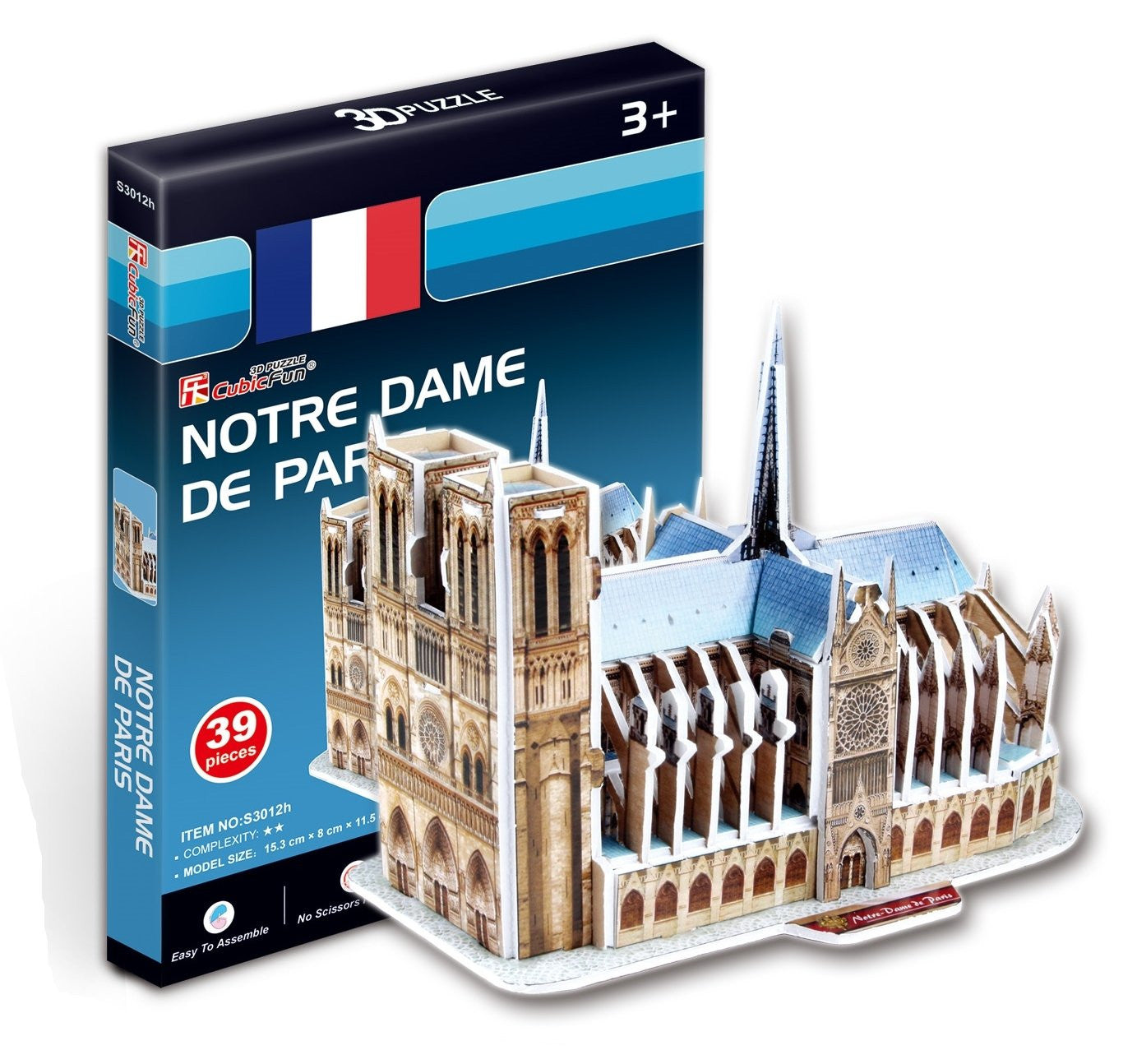 Notre Dame Paris (France) 39pcs  CubicFun CFS3012H