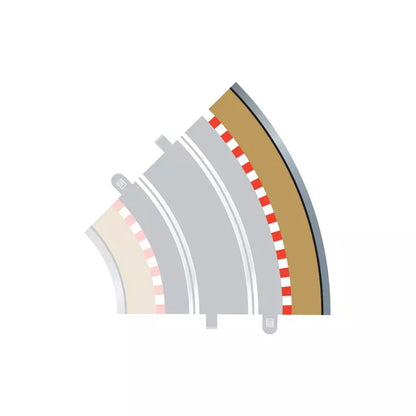 Radius 2 Curve Outer Borders 45 Degrees x 4 - 1/32 Scale - Scalextric - SCAC8228