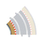 Radius 2 Inner Borders 45 Degrees x 4 - 1/32 Scale - Scalextric - SCAC8225
