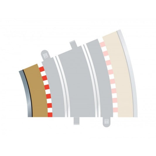 Radius 3 Curve Inner Borders 22.5 Degrees x 4 - 1/32 Scale - Scalextric - SCAC8281