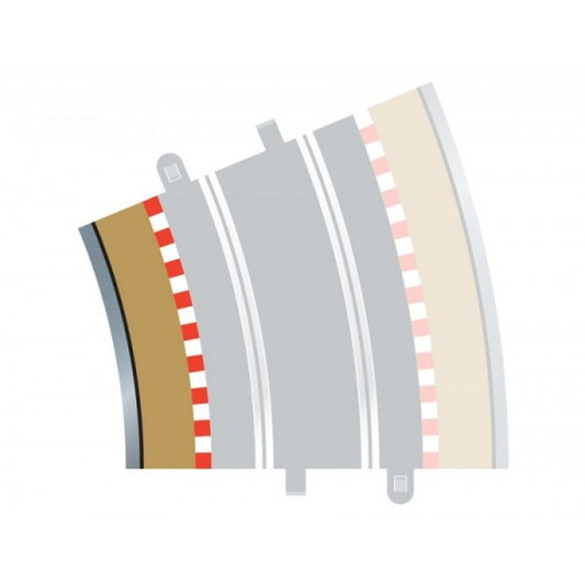 Radius 4 Curve Inner Borders 22.5 Degrees x 4 - 1/32 Scale - Scalextric - SCAC8282