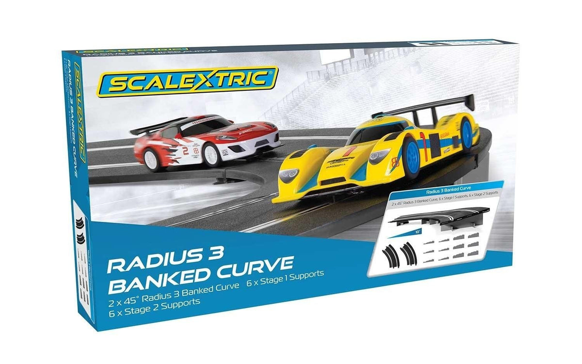 Radius 3 10' Banked Curve 45 Degrees x 2 - 1/32 Scale - Scalextric - SCAC8297