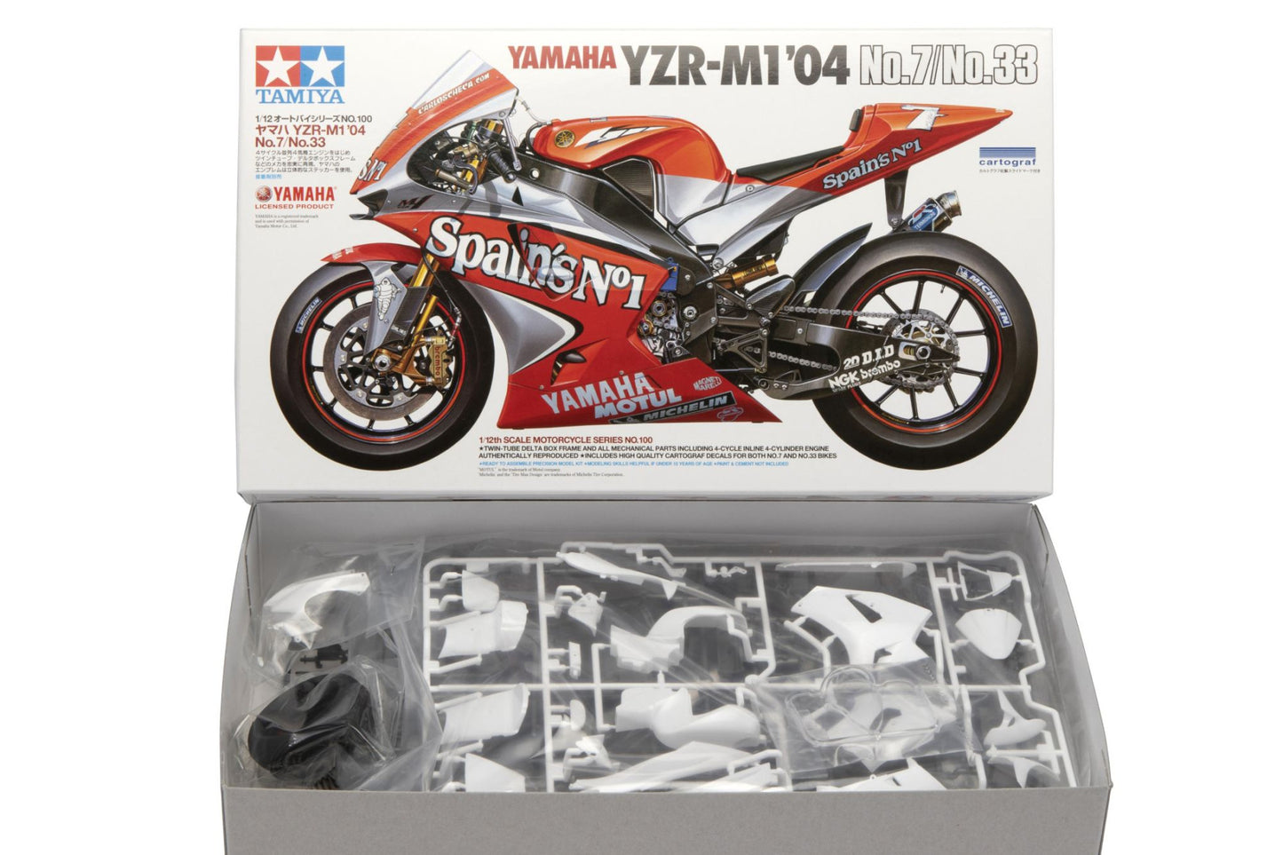 Yamaha YZR-M1 '04 No.7/33 - 1/12 Scale Tamiya 14100