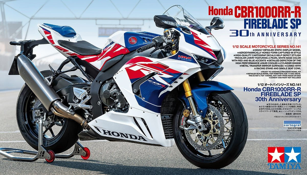 Honda CBR1000RR-R Fireblade SP 30th Anniversary 1/12 Scale Tamiya 14141