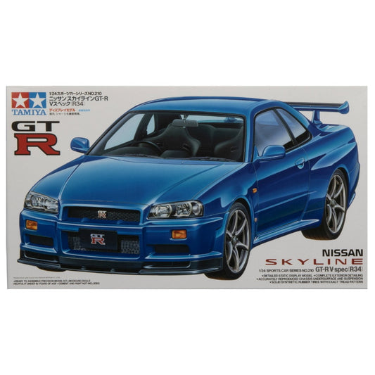 Nissan Skyline GT-R R34 V-Spec 1/24 Scale Tamiya 24210