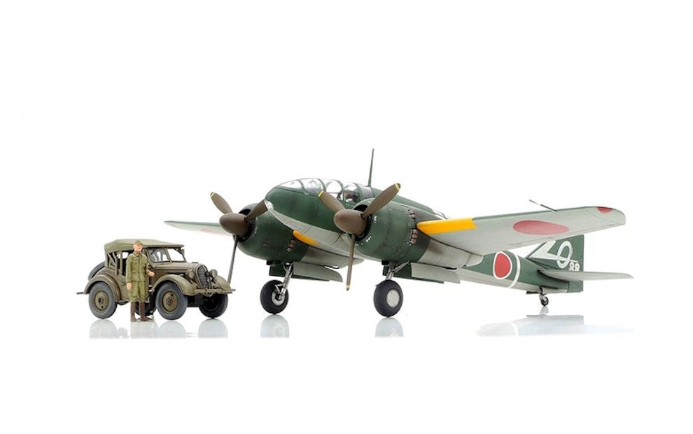Mitsubishi Ki-46 III Type 100 & 4x4 Light Vehicle - 1/48 Scale Tamiya 25217