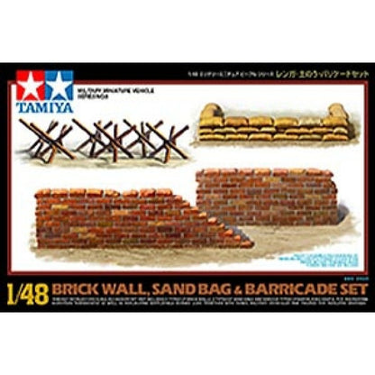 Brick Wall & Barricade Set 1/48 Scale Tamiya 32508