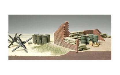 Brick Wall & Barricade Set 1/48 Scale Tamiya 32508
