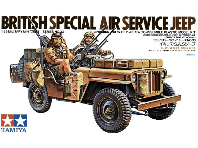 British SAS Jeep LTD 1/35 Scale Tamiya 35033