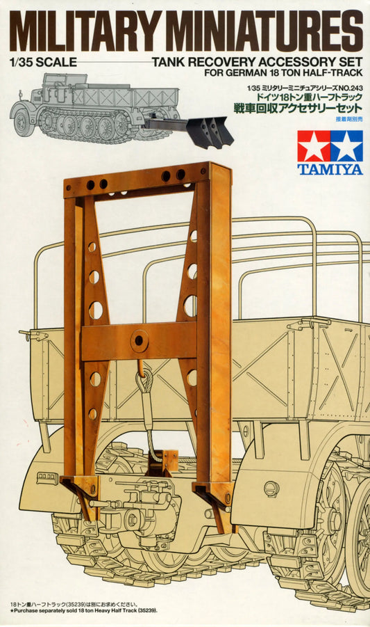 Tank Recovery Accessory Set for German 18 Ton Half-Track 1/35 Scale Tamiya 35243