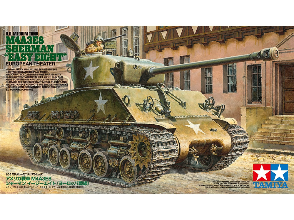 US Medium Tank M4A3E8 Sherman "Easy Eight" 1/35 Scale Tamiya 35346