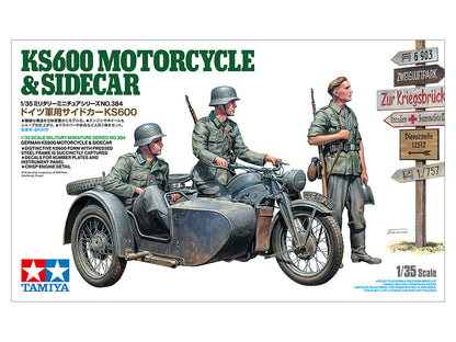 German KS600 Motorcycle & Sidecar 1/35 Scale Tamiya 35384
