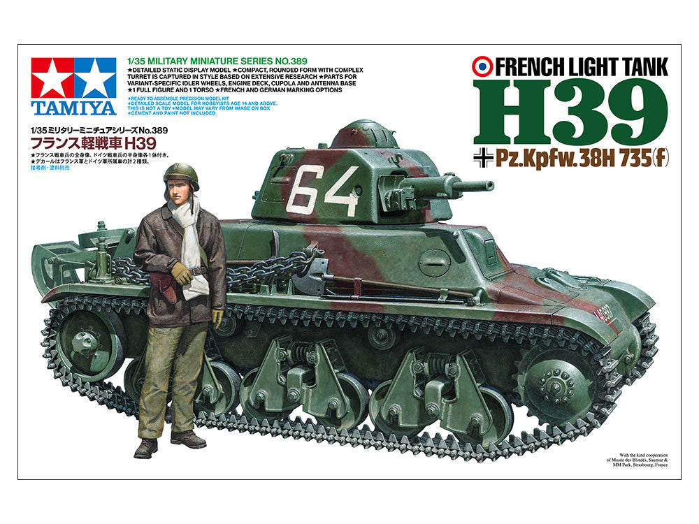 French Light Tank H39 1/35 Scale Tamiya 35389