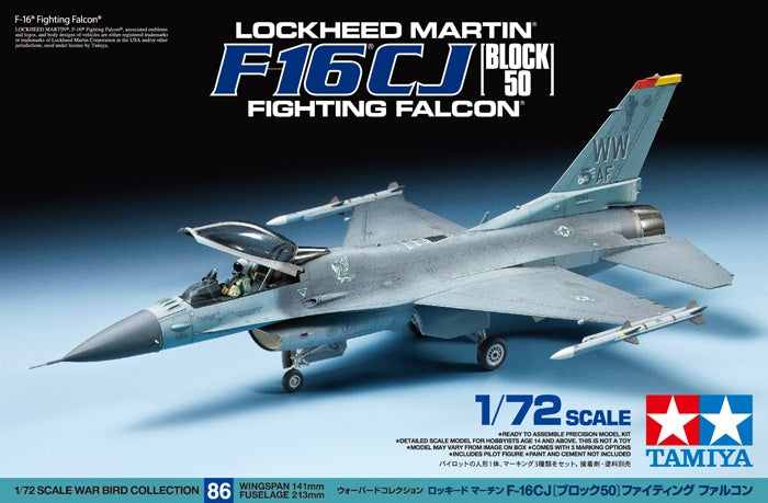 F-16CJ Fighting Falcon 1/72 Scale Tamiya 60786