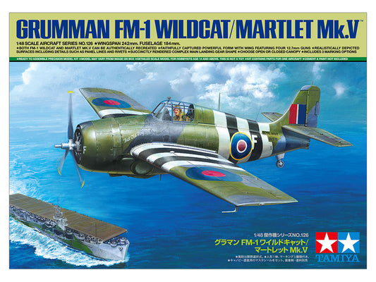 Grumman FM-1 Wildcat / Martlet Mk.V 1/48 Scale Tamiya 61126