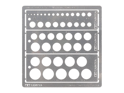 Modelling Template (Round, 1 - 12.5mm) Tamiya 74150