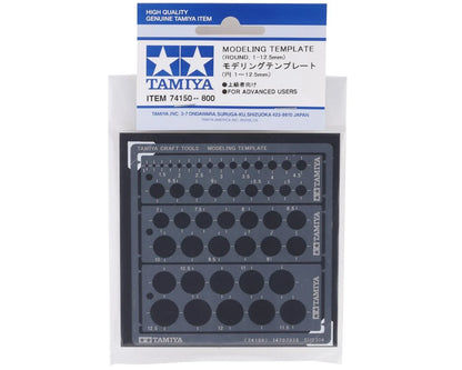 Modelling Template (Round, 1 - 12.5mm) Tamiya 74150