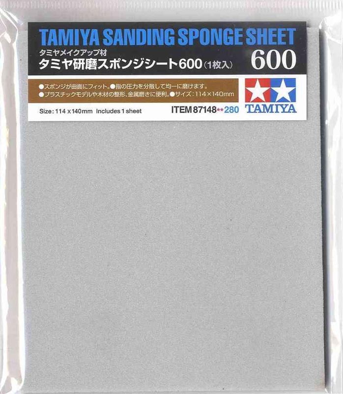 Sanding Sponge Sheet 600 - Tamiya 87148