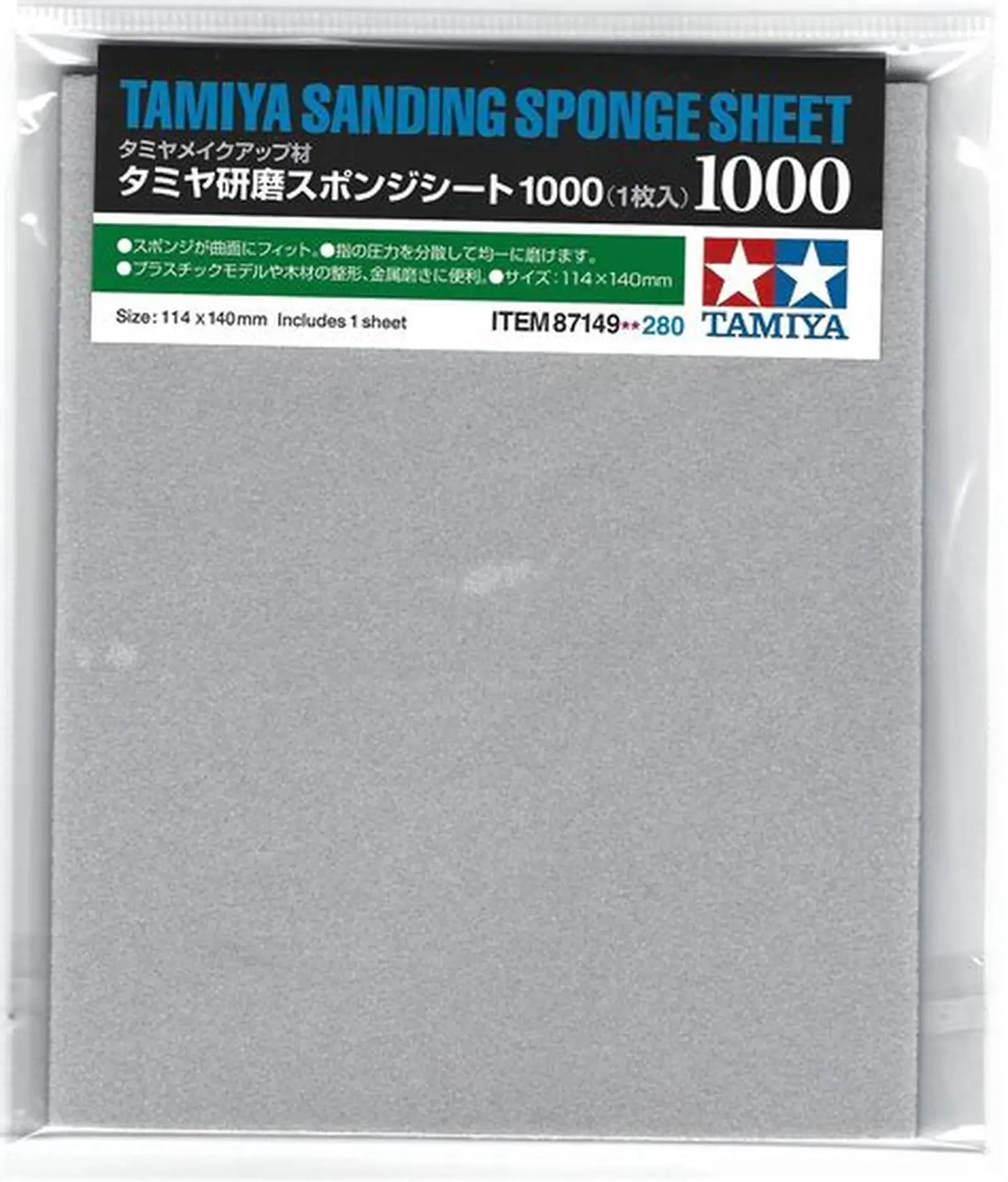 Sanding Sponge Sheet 1000 Tamiya 87149