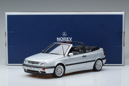 VW GOLF CABRIOLET  SILVER 1995 1/18 Scale NOREV MTDNOR188468