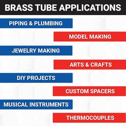 13/32" Brass Round Tube 12" .014" Wall 1 pcs - K&S - K&S8136