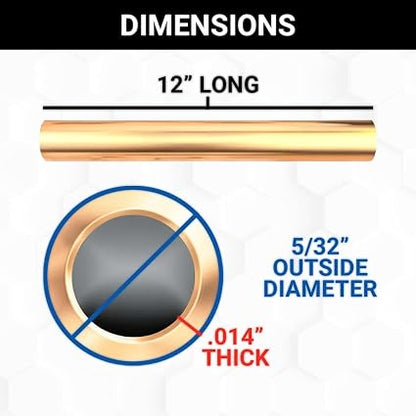 11/32" Brass Round Tube 12" .014" 1 pcs - K&S - K&S8134