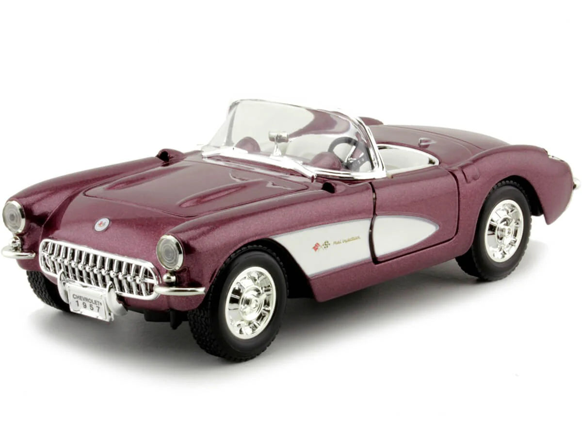 Chevrolet Corvette 1957 - 1/24 Scale Yat Ming YAT24201BURG